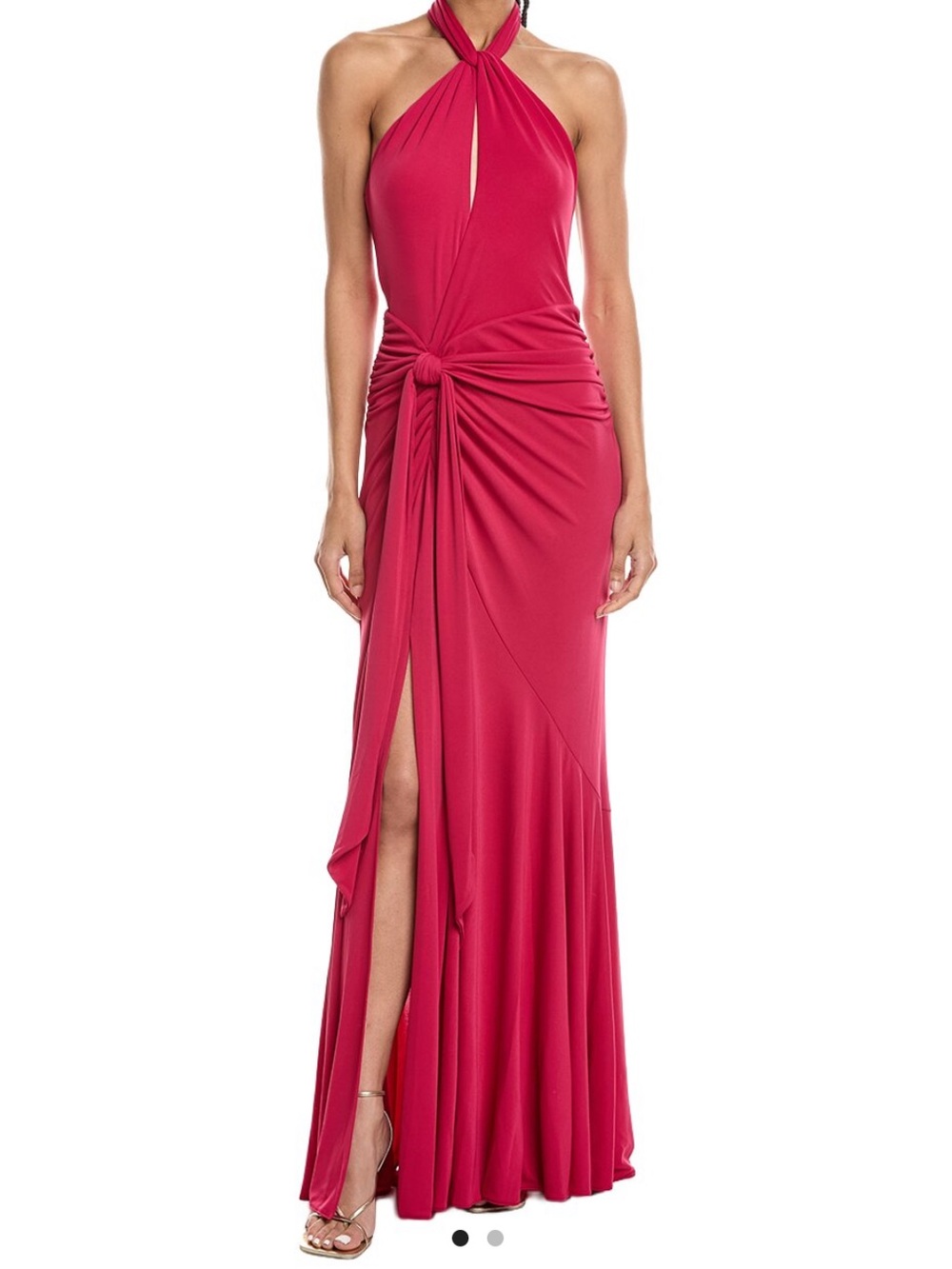 Cinq A Sept Guilliame Halter Keyhole Gown